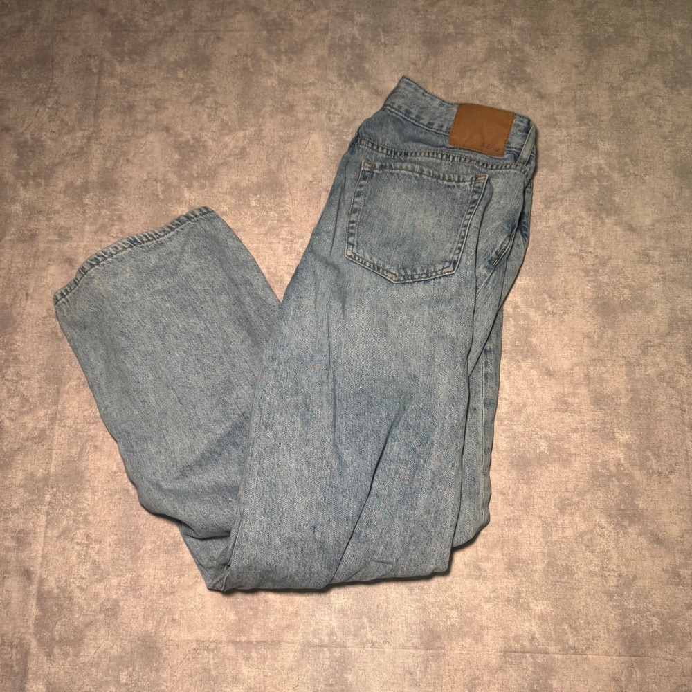 Aeropostale Aero Baggy Wide Leg Jeans Light Wash Denim Size 6 Reg High Rise